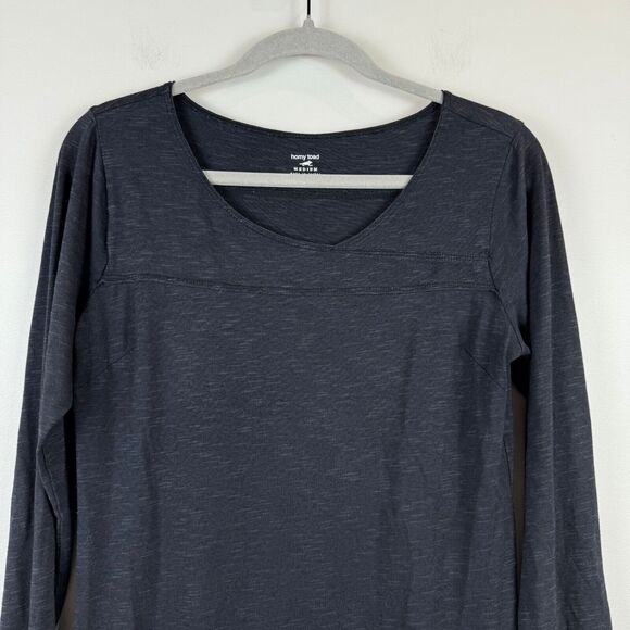 Horny Toad Mini Dress Women's Medium Gray Space-Dye Organic Cotton Blend Basic - Picture 2 of 9